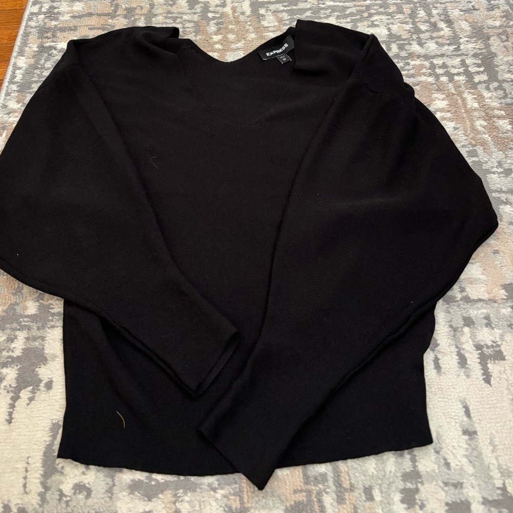 Express Black V-Neck Sweater
